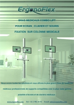 Our Combo Lift Medical Arms for display, keyboard and mouse Medical Column mount