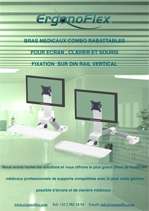Our Combo Folding Medical Arms for Display, Keyboard and mouse mounting on Din Vertical Rail
