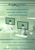 Our Combo Standard Medical Arms for Display, Keyboard and mouse mounting Pole 35 mm