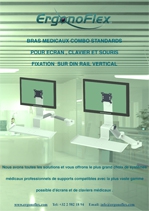 Our Combo Standard Medical Arms for Display, Keyboard and mouse mounting on Din Vertical Rail