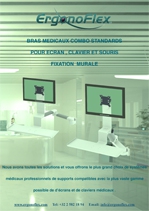 Our Combo Standard Medical Arms for Display, Keyboard and mouse wall mount