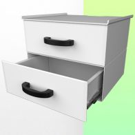 WorkiMed Block of 2 large drawers, height 160 mm (Medium and Heavy Duty trolleys only)