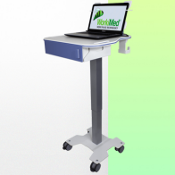 WorkiMed Laptop Cart Large Surface with secure drawer WMC 2-2
